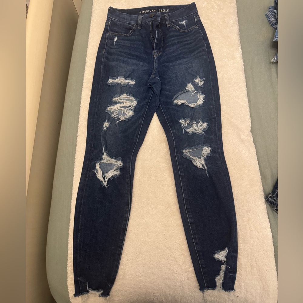 American Eagle Outfitters Dark Blue Curvy Hi- Rise Jegging